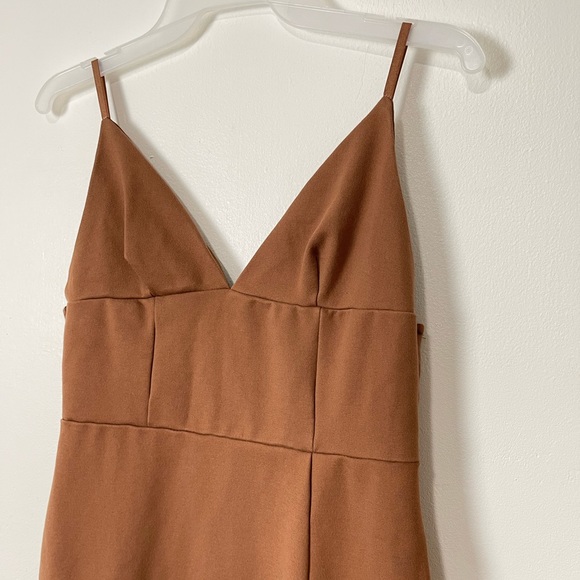 Fashion Nova Pencil Slit Body cone Midi Dress Browen Size L - Picture 3 of 12
